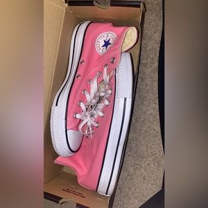 Pink high top converse